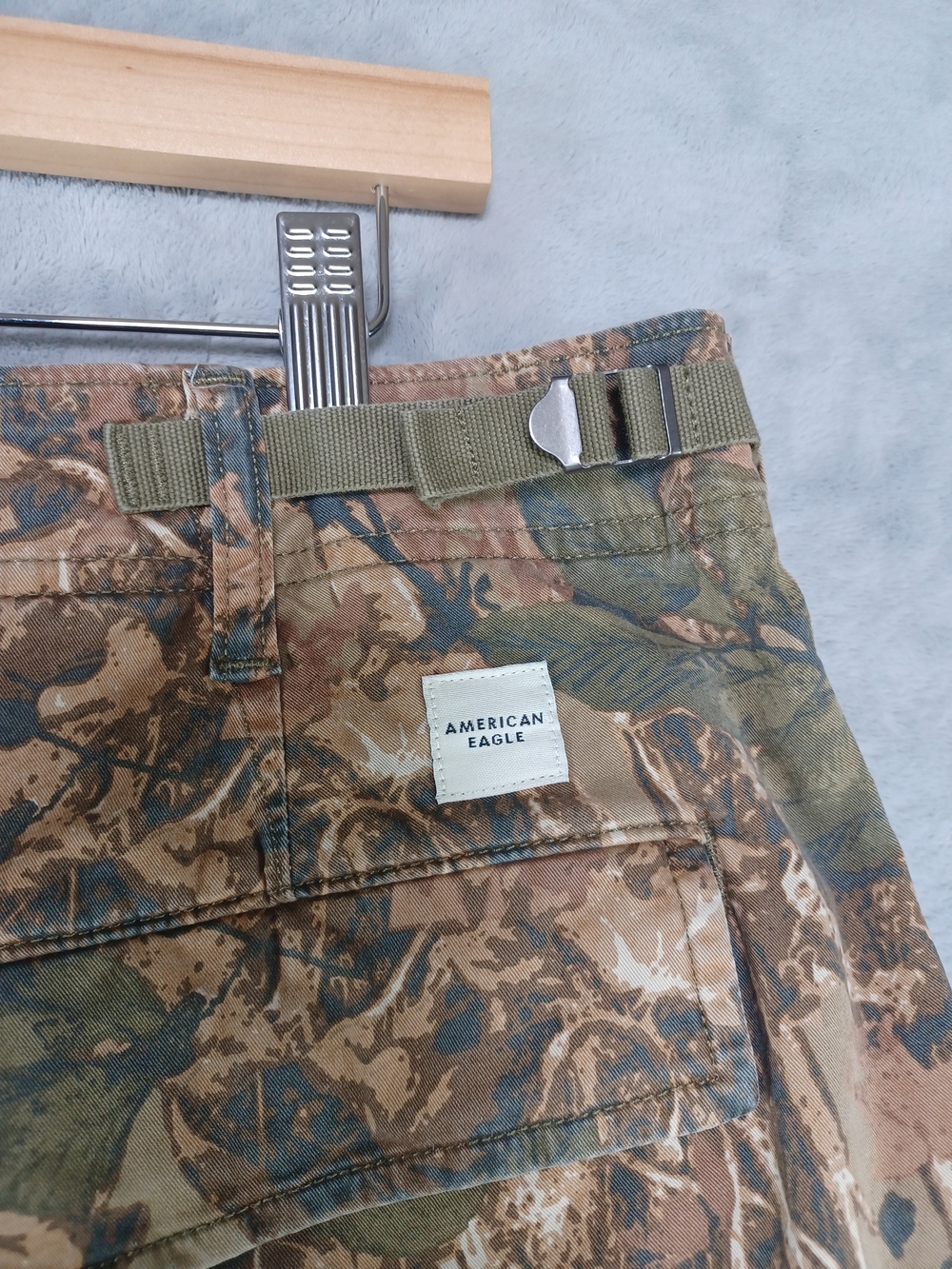 American Eagle Men's Camo Cargo Shorts 36 Utility Hunting Outdoor Relaxed Fit - Picture 6 of 15